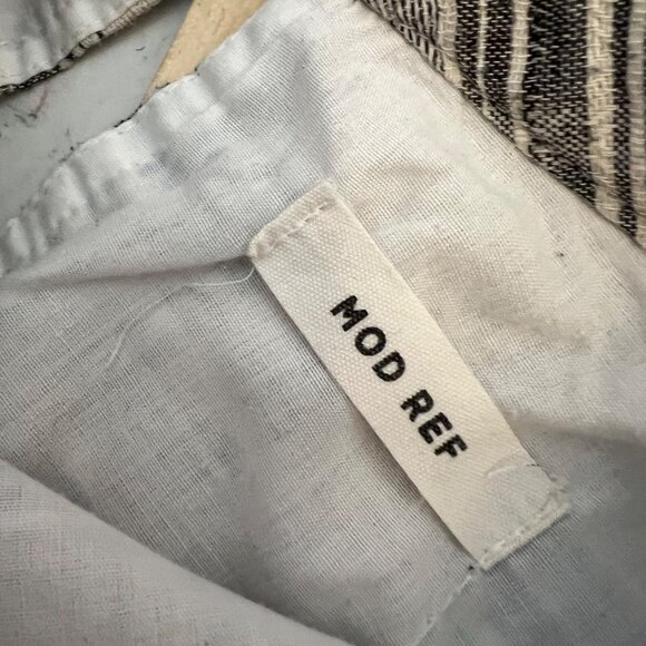 Mod Ref Breezy Striped Casual  Lightweight Cotton Cottage Kinfolk Shift Dress‎ L - Picture 8 of 9